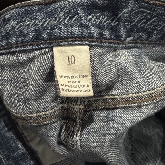 Abercrombie & Fitch Womens Shorts Sz10 VTG Y2K Distressed Jean Shorts - Picture 9 of 9